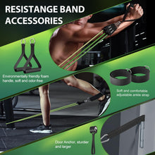Load image into Gallery viewer, WHATAFIT Resistance Bands, Exercise Bands,Resistance Bands for Working Out, Work Out Bands with Handles for Men and Women Fitness, Strength Training Home Gym Equipment Green