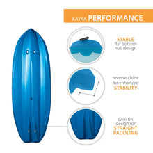 Load image into Gallery viewer, Lifetime Youth Wave Kayak (Paddle Included), Blue, 6'