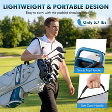 Load image into Gallery viewer, Tangkula Golf Cart Bag, 14-Way Full Length Dividers, Navy