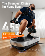 Load image into Gallery viewer, Vibration Plate Exercise Machine for Weight Loss and Lymphatic Drainage - 330lbs Capacity Vibrating Platform for Home Gym Workout, Full Body Shaker Pilates Equipment with Loop Bands for Women and Men