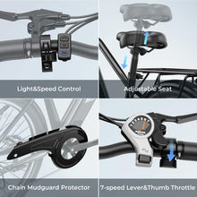 Load image into Gallery viewer, Jasion Roamer Electric Bike for Adults,1200W Peak Motor,28 mph Max Speed,528WH Removable Battery Ebike, Black