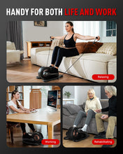 Load image into Gallery viewer, HARISON Under Desk Elliptical Machine with Multi-Functional LCD Display, Ellipse Leg Exerciser for Seniors with 12-Level Adjustable Speed and Resistance Bands
