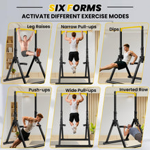 Load image into Gallery viewer, DOBESTS Power Tower Pull Up Bar - Black Style 4 - Yellow Bar