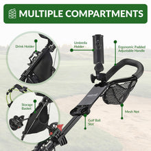 Load image into Gallery viewer, Caddytek Golf CaddyLite 11.5 V3 Superlite Deluxe Push Cart Black/Green