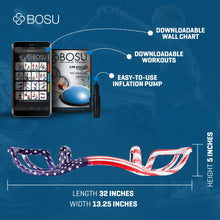 Load image into Gallery viewer, BOSU Helm Push Up Bar, Portable Pushup Exercise Equipment for Home Gym Training, Core, Abs and Upper Body Strength Workouts, Patriot Collection