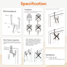 Load image into Gallery viewer, Portable Pull Up Bar for Doorway - Orange and Grey
