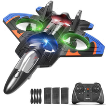 Load image into Gallery viewer, RC Planes for Kids Adults 8-16, RC Airplane Fighter Jet with Light, 360° Flip Fighter Jet Toys