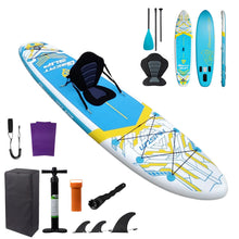Load image into Gallery viewer, 11' Inflatable Paddle Board with Kayak Seat for Adults