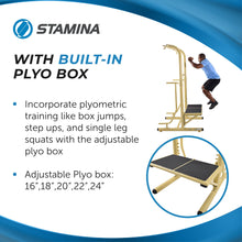 Load image into Gallery viewer, Stamina Strength Training Power Tower Dip Bar - Gold