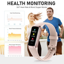 Load image into Gallery viewer, Fitness Tracker, Step Tracker with 24/7 Heart Rate Blood Oxygen Blood Pressure Sleep Monitor (Pink)