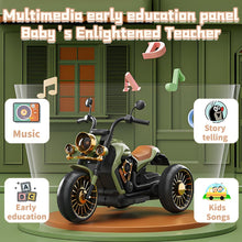 Load image into Gallery viewer, Kids Ride On Motorcycle, 6V Electric Battery Powered Dirtbike with Forward/Backward Functionality, Light, White