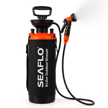 Load image into Gallery viewer, SEAFLO 2 Gallon (8L) Portable Outdoor Camping Shower- 7 Spray Modes! High Pressure Handheld Showerhead, Thermal Insulation Bag for Beach Hiking Dog Car Garden Wash CE & ROHS Certified, 4-Year Warranty