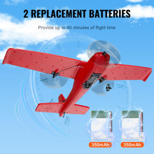 Load image into Gallery viewer, RC Airplane, 2.4GHz 2 Channel Remote Control Aircraft with 6-Axis Gyro Stabilizer, Ready to Fly Aircraft Toy, Red