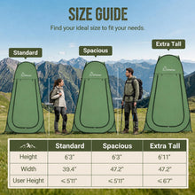 Load image into Gallery viewer, WolfWise Pop Up Shower Tent for Camping Essentials, Compact & Lightweight