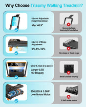 Load image into Gallery viewer, Rayspace Walking Pad with 12% Incline - Black