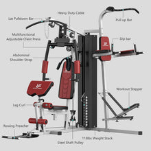 Load image into Gallery viewer, ULTRA FUEGO Multifunctional Home Gym Equipment Workout Station (138lb Home Gym Station with Power Tower)