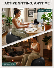 Load image into Gallery viewer, Trideer Extra Thick Yoga Ball Exercise Ball, 5 Sizes Ball Chair, Heavy Duty Swiss Ball (Black, M(19-22ines/48-55cm))