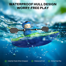 Load image into Gallery viewer, 2 Pack RC Boats for Kids 8-12, Remote Control Kayaks with 3 Magnetic Balls, 40 Mins Playtime (1 Battery), LED Lights, Perfect Water Toys