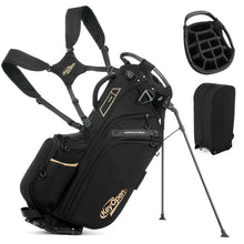 Load image into Gallery viewer, KeyOpen Lightweight Golf Stand Bag, 14 Way Golf Bags with Full Length Dividers for Men Women, Encrypted 900D Weather-Proof Club Carry Bag with Ergonomic Dual Strap, Cooler Pockets, 9 Pockets, Black