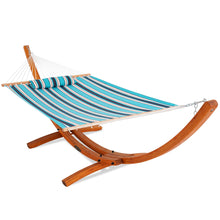 Load image into Gallery viewer, Lazy Daze Sunbrella Fabric Hammock with 13FT Arc Wood Hammock Stand