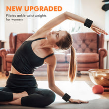 Load image into Gallery viewer, Wrist Weights, Ankle Weights Adjustable Wrist Weighted Bracelet Set of 4 (2LB Each)- Black