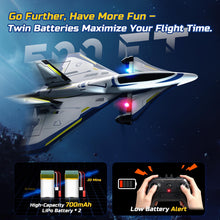 Load image into Gallery viewer, DEERC 4CH Brushless RC Plane,Sci-Fi Remote Control Jet Hobby Airplane with LED Lights