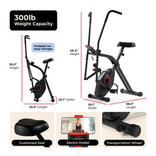 Load image into Gallery viewer, Sunny Health & Fitness Smart Total-Body X-Bike Plus Arm Exercisers-black