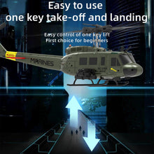 Load image into Gallery viewer, NBJIALIN RC ERA C032 UH-1 Huey Helicopter - Remote Control Helicopters for Adult, 1/48 Sacle 2.4G 6CH Gyro Stabilized Aircraft with Altitude Hold & Optical Flow,3D Stunt Drone (Green)