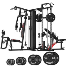 Load image into Gallery viewer, SunHome Multifunction Home Gym Equipment Workout Station-SH-925G-with Bench & BP 230 lbs