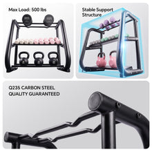 Load image into Gallery viewer, Home Gym Storage Rack, 3-Tier Heavy Duty Workout Equipment Organizer for Dumbbells