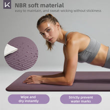 Load image into Gallery viewer, KEEP Extra Thick NBR Yoga Mat for Women & Men, 15mm Thick, 72”x32” Large Exercise Mat with Non-Slip Workout Mat for Yoga, Pilates, Stretching, Meditation – Wide & Cushioned Fitness,Mat Purple
