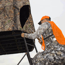 Load image into Gallery viewer, Muddy 12' Quad Pod - 57" L x 57" W Durable Steel 500 Pound Capacity Hunting Outdoor Platform with Full-Surround Shooting Rail & 2 Flex-Tek Seats, Blind Kit Not Included