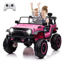 Load image into Gallery viewer, 24V 2 Seater Kids Ride On Car, 4 Wheeler Truck Ride On Toys for Big Kids with 5.5MPH Max Speed, Remote Control, Pink