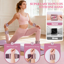 Load image into Gallery viewer, BECOJADDE Ankle Weights Set of 2 (2 lb Each) Adjustable Wrist Weights -Dusty Rose