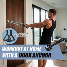 Load image into Gallery viewer, WHATAFIT Resistance Bands, Exercise Bands,Resistance Bands for Working Out, Work Out Bands with Handles for Men and Women Fitness, Strength Training Home Gym Equipment Blue 16PCS