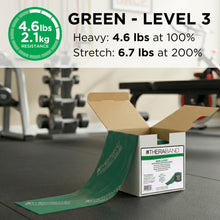 Load image into Gallery viewer, THERABAND Resistance Band Green, Heavy, 25-Yd Roll, Latex-Free Elastic Exercise Band