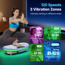 Load image into Gallery viewer, MERACH Vibration Plate Exercise Machine, 4D Whole Body Workout Vibrating Platform for Lymphatic Drainage Weight Loss Muscle Activation, Home Fitness Equipment with Bluetooth Light Pull Cord