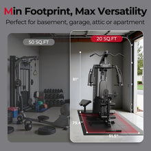 Load image into Gallery viewer, Sportsroyals Home Gym, Multifunctional Workout Station with Leg Press, 150LBS Weight Stack - (Black)
