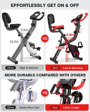 Load image into Gallery viewer, pooboo Folding Exercise Bike, Fitness Stationary Bike Machine-(red)