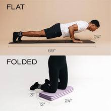 Load image into Gallery viewer, Stakt Foldable Yoga Mat Pro, 2 in 1 with Premium Textured Grip, Non Slip, Folding Exercise and Fitness Mat for Pilates, Strength Training, and High Impact Workouts - Lilac