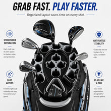 Load image into Gallery viewer, CaddyX 14-Way Golf Cart Bag, Professional Organizer Cart Bag with Anti-Rattle Top