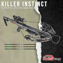 Load image into Gallery viewer, Killer Instinct Burner 415 FPS Crossbow Package Basic Bundle (Gray Camo)