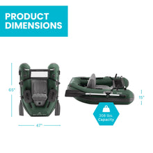 Load image into Gallery viewer, INTEX Big Catch Pro Inflatable Fishing Float Tube Set with Oars