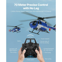 Load image into Gallery viewer, RC Helicopter, 2.4GHz 4-Propeller Remote Control Helicopter with 6-Axis Gyro, 4-Channel RC Airplane for Beginner, LED Light & One-Key Takeoff