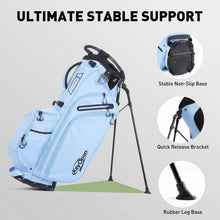 Load image into Gallery viewer, KeyOpen Lightweight Golf Stand Bag, 14 Way Golf Bags with Full Length Dividers for Men Women, Encrypted 900D Weather-Proof Club Carry Bag with Ergonomic Dual Strap, Cooler Pockets, 9 Pockets, Cyan