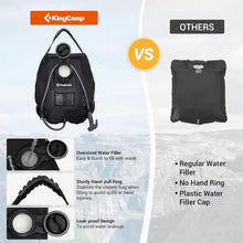 Load image into Gallery viewer, KingCamp Solar Shower Bag, Leak-Proof Design Camping Bag with Thermometer, Removable Hose & Switchable Shower Head, 5 gallon/20L