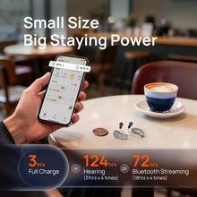 Load image into Gallery viewer, Yeasound RIC800 Hearing Aids, AI Powered Noise Reduction and Speech Enhancement Hearing aids - Silver