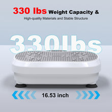 Load image into Gallery viewer, XIHEIMA Vibration Plate Exercise Machine for Lymphatic Drainage, Whole Body Fitness Workout Equipment Stand Shake Board Sport Gym for Weight Loss Fat Burner for Women Men (White)