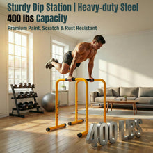 Load image into Gallery viewer, OLIXIS Dip Bar, Adjustable Heavy Duty Dip Bar Station - Yellow