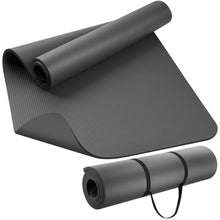 Load image into Gallery viewer, KEEP Extra Thick NBR Yoga Mat for Women & Men, 15mm Thick, 72”x32” Large Exercise Mat with Non-Slip Workout Mat for Yoga, Pilates, Stretching, Meditation – Wide & Cushioned Fitness Mat,Grey